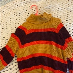Turtleneck striped sweater